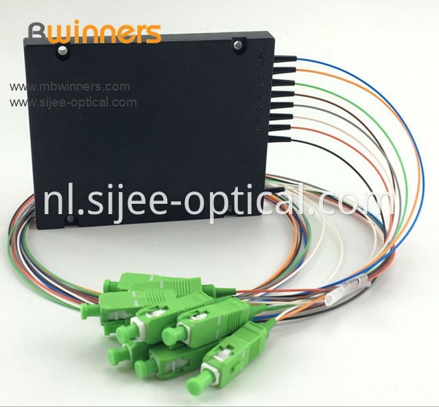 Cassette Type 1x8 Plc Optical Splitter With Sc Apc Connector